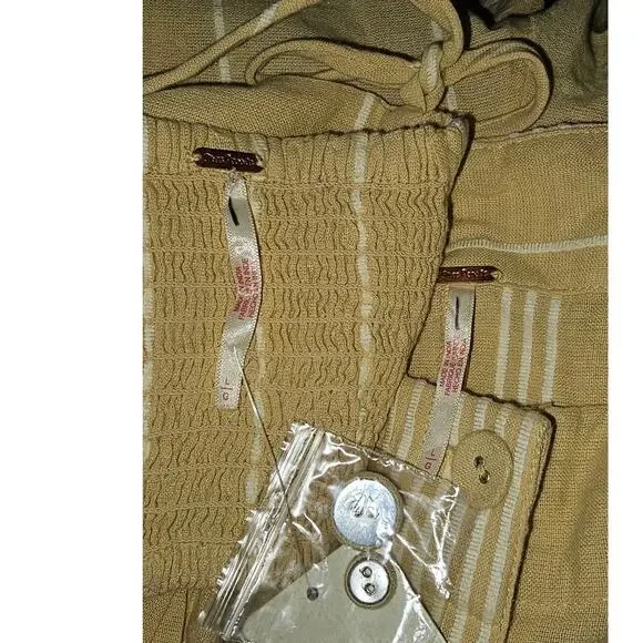 New Free People Casual Friday Set FREE-EST  $128 LARGE  Pampas Combo STRIPED - Picture 6 of 7